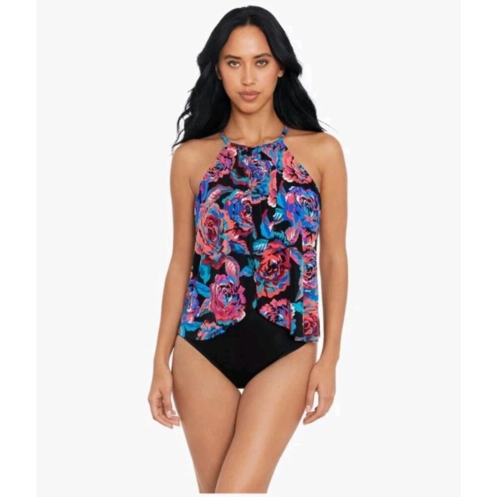MagicSuit Swimsuit Aubrey High Neckline soft Cup One Piece Size 8